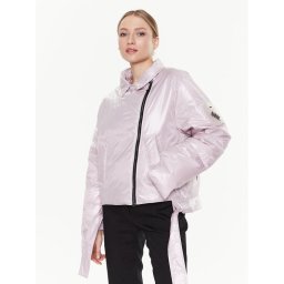 MMC Studio Пухено яке Biker Розов Relaxed Fit