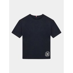 Tommy Hilfiger Тишърт Crest Logo KB0KB08675 D Тъмносин Regular Fit
