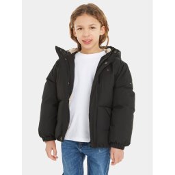 Tommy Hilfiger Пухено яке KS0KS00488 Черен Relaxed Fit