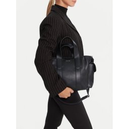 Calvin Klein Дамска чанта Webbing Strap Small Tote LV04F3290G Черен