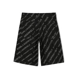 Karl Lagerfeld Kids Дънкови шорти Z30415 D Черен Regular Fit