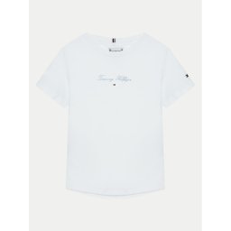 Tommy Hilfiger Тишърт KG0KG08298 S Бял Regular Fit
