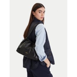 Tommy Hilfiger Дамска чанта Soft Leather Shoulder Bag AW0AW18307 Черен