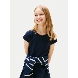 Tommy Hilfiger Ежедневна рокля Spacer KG0KG08706 S Тъмносин Regular Fit