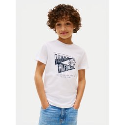 Tommy Hilfiger Тишърт Graphic KB0KB09719 Бял Regular Fit