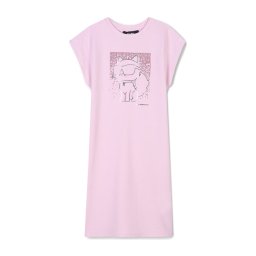 Karl Lagerfeld Kids Ежедневна рокля Z30456 M Розов Regular Fit