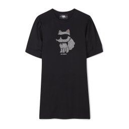 Karl Lagerfeld Kids Ежедневна рокля Z30458 M Черен Regular Fit