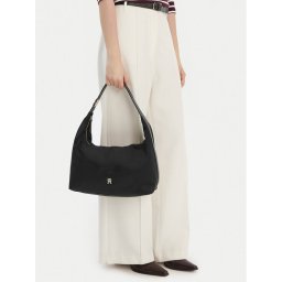 Tommy Hilfiger Дамска чанта Th Go Hobo Nylon AW0AW18229 Черен