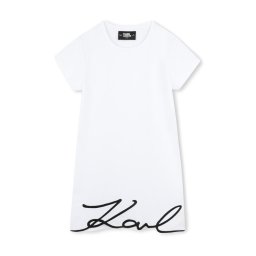 Karl Lagerfeld Kids Ежедневна рокля Z30454 D Бял Regular Fit