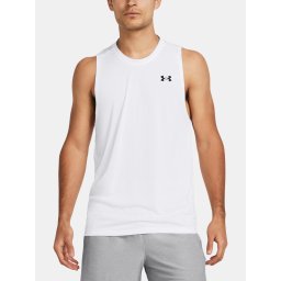 Under Armour UA Tech Tank Top-WHT - Mens