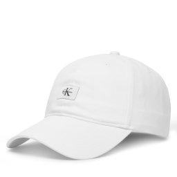 Шапка с козирка Calvin Klein Monologo Woven Patch Bb Cap LV04D5077G Бял