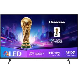 Телевизор Hisense 50" E7Q Pro, 4K Ultra HD 3840x2160, QLED, Quantum Dot, 144Hz, HDR 10+ adaptive, HLG, Dolby Vision, DTS Virtual X, Smart TV, WiFi 5GHz, WiFi Direct, BT, Anyview Cast, 3xHDMI, 2xUSB, LAN, CI+, DVB-T2/C/S2, Black