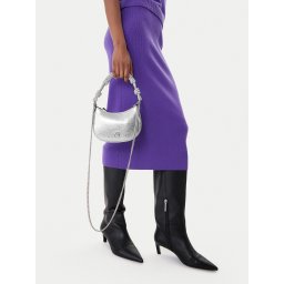 Дамска чанта PINKO Half Moon Baby C + Manico Al 25-26 PLTT 105913 A2WD Сребрист