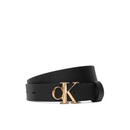Calvin Klein Дамски колан Facet Ck Buckle Pebble 25Mm LV04F7060G Черен