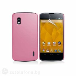 Пластмасов калъф за LG Nexus 4 - розов