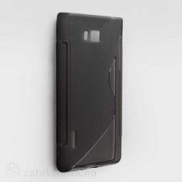 Силиконов калъф за LG Optimus L7 със S-образен дизайн - сив