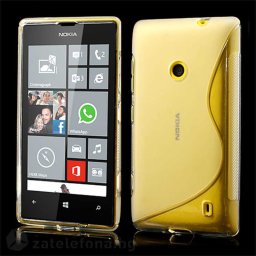 Силиконов калъф за Nokia Lumia 520 със S-образен дизайн - прозрачен