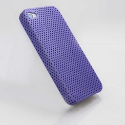 Пластмасов калъф "mesh" за iPhone 4/4s - лилав