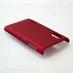 Пластмасов калъф за LG Optimus L5 - червен