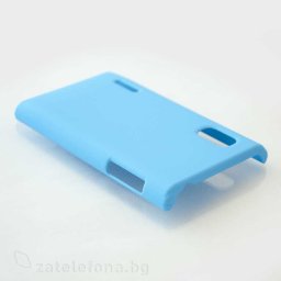 Пластмасов калъф за LG Optimus L5 - светло син