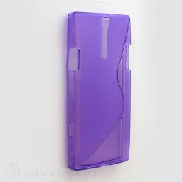 Силиконов калъф за Sony Xperia S със S-образен дизайн - лилав