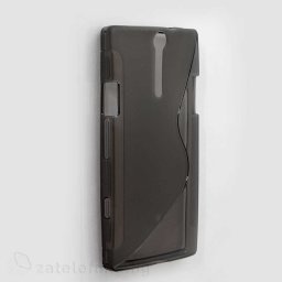 Силиконов калъф за Sony Xperia S със S-образен дизайн - сив