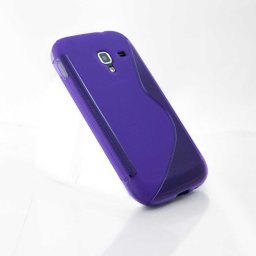 Силиконов калъф за Samsung Galaxy Ace 2 със S-образен дизайн - лилав