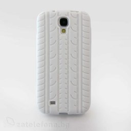 Силиконов калъф с релеф на гума за Samsung Galaxy S4/S4 VE - бял