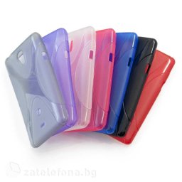 Силиконов калъф за Sony Xperia T с X-образен дизайн
