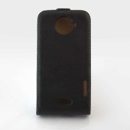 Кожен калъф flip за HTC One X - черен