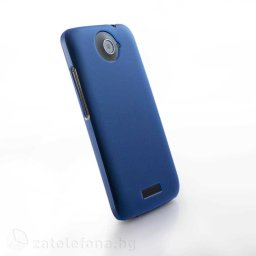 Полупрозрачен пластмасов калъф за HTC One X - син