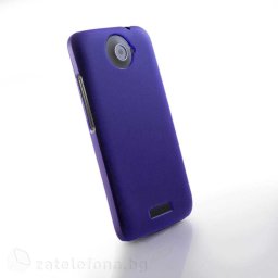 Полупрозрачен пластмасов калъф за HTC One X - лилав