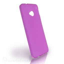 Полупрозрачен силиконов калъф за HTC One - ярко розов
