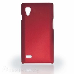 Пластмасов калъф за LG Optimus L9 - червен