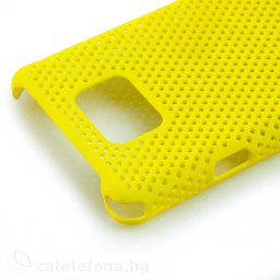 Пластмасов калъф "mesh" за Samsung Galaxy S2 - жълт