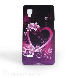Силиконов калъф за LG Optimus L9 - със сърце