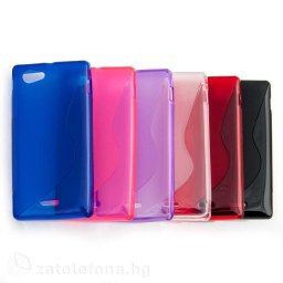 Силиконов калъф за Sony Xperia J със S-образен дизайн