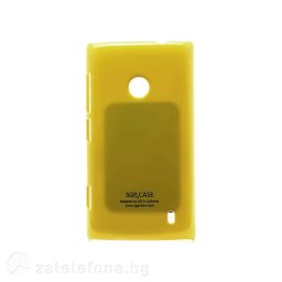 Пластмасов гланциран калъф за Nokia Lumia 520 - жълт