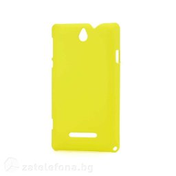 Пластмасов калъф за Sony Xperia E - жълт