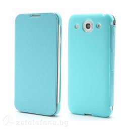 Тънък калъф страничен flip за LG Optimus G Pro – светло син