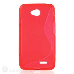 Силиконов калъф за LG L70 D320/D325 със S-образен дизайн - червен