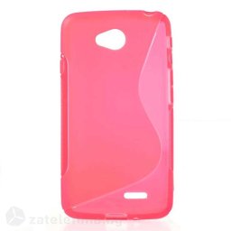Силиконов калъф за LG L70 D320/D325 със S-образен дизайн - ярко розов