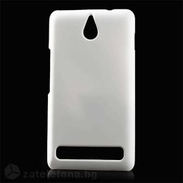 Пластмасов калъф за Sony Xperia E1 - бял