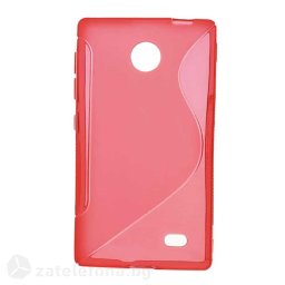 Силиконов калъф за Nokia X със S-образен дизайн - червен