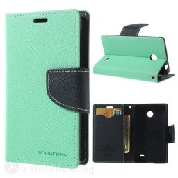 Калъф страничен флип модел GOOSPERY, марка Mercury за Nokia X - светло син
