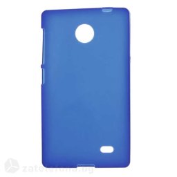 Силиконов калъф за Nokia X - тъмно син