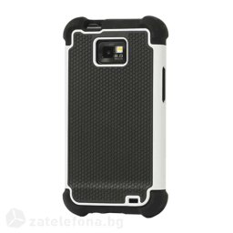 Двупластов калъф за Samsung Galaxy S2 - бял