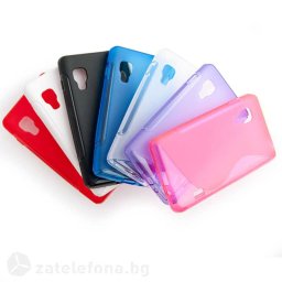 Силиконов калъф за LG Optimus L5 2, E460 със S-образен дизайн