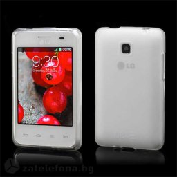 Силиконов калъф за LG Optimus L3 2, E430 - бял
