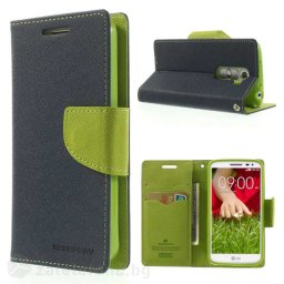Калъф страничен флип модел GOOSPERY, марка Mercury за LG G2 mini - тъмно син